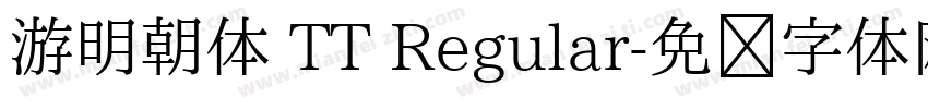 游明朝体 TT Regular字体转换